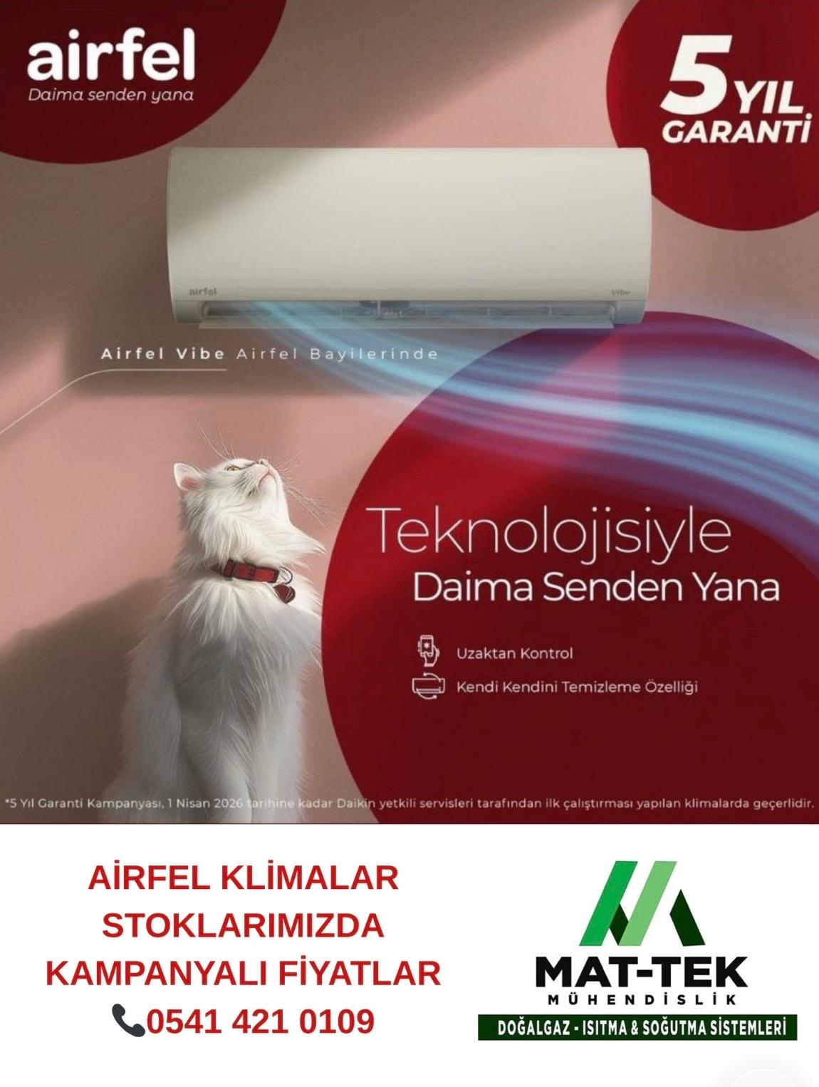 Airfel klimalar stoklarımızda — kampanyalı fiyatlar — 0541 421 01 09